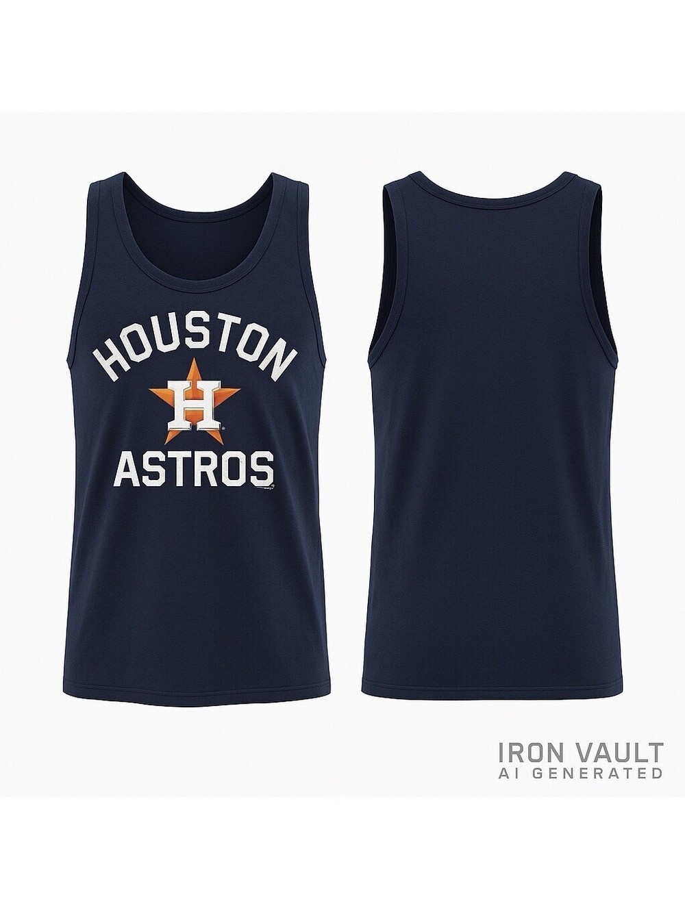 Houston Astros New Era Women’s MLB Tank Top Medium Navy Blue Official Licensed